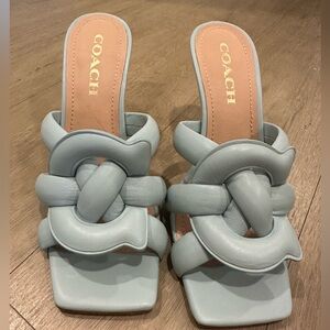 NWOT COACH Kellie Sandal- Sea Mist